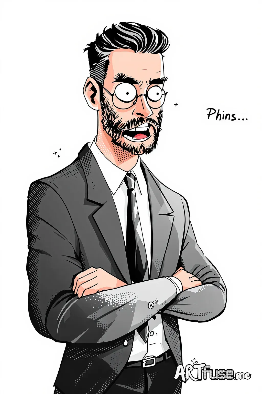 Make an illustration character showcasing weakness and strengths of a business. Use white, black and #9f0076 colors. Add some icons too