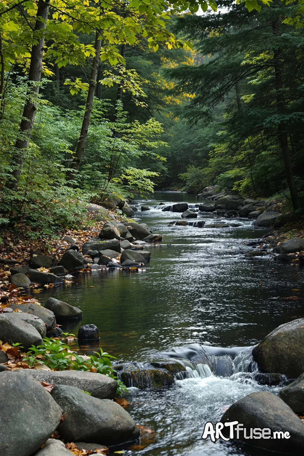 английская акварель, тонкая прорисовка, уместная прозрачность, филигранная техника.
Пейзаж.
Лесополоса, смешаный лес, заброшенная русская деревня, полуразрашенные, покосившиеся срубы некоторые со сломанной крышей, заросшая река.
Пасмурно, туман.
Вид сверху